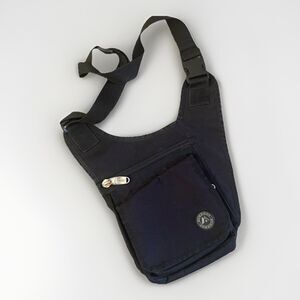 Everest Crossbody Messenger Bag Black Square Adjustable Multi-Pocket Travel